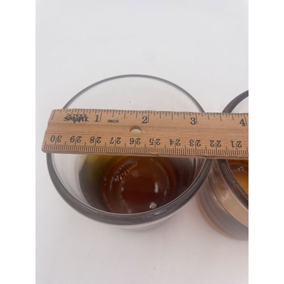 Pair Of Hand-Blown Glass Tumblers With Unique Swirl Design & Amber Hues - Picture 3 of 3